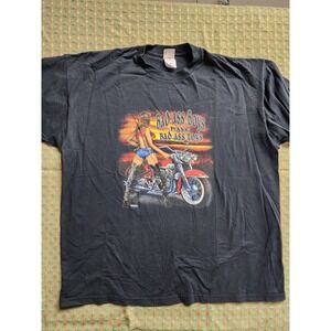 Vintage Y2K Born Wild Bikers Bad Boys Toys Sexy Pinup T-Shirt XXL